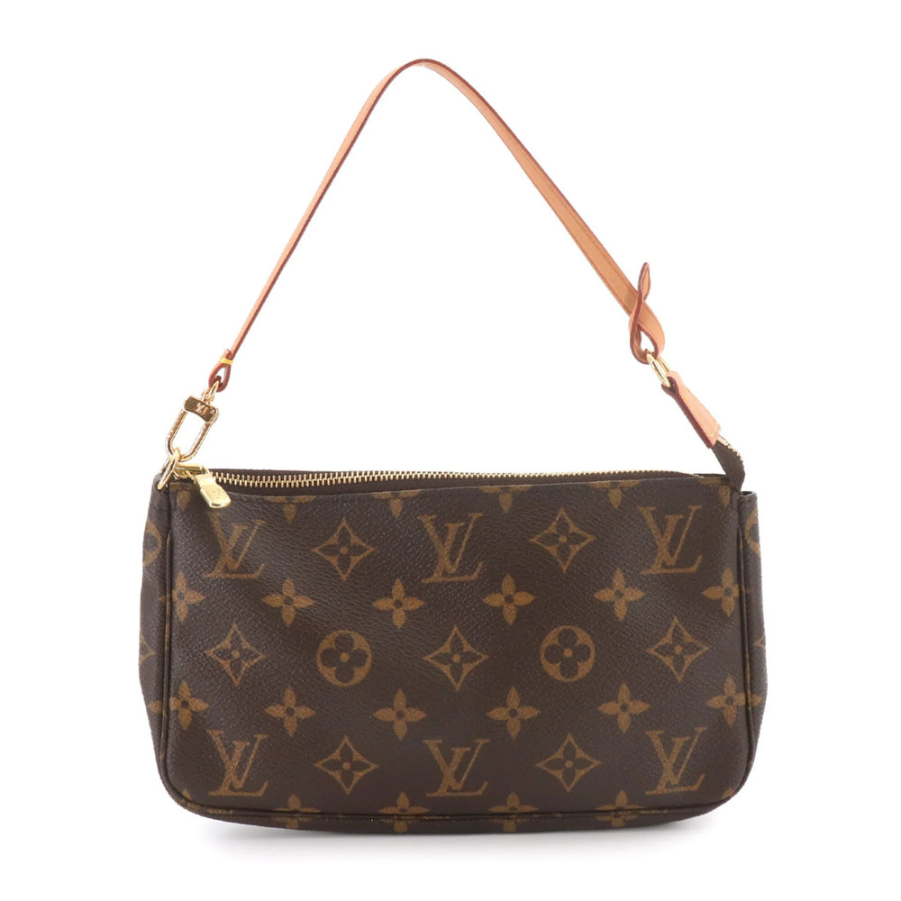 LOUIS VUITTON Brown Monogram Pochette Mini Bag